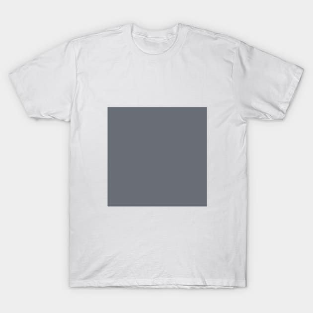 Solid Slate Dark Gray Monochrome Minimal Design T-Shirt by HiddenPuppets